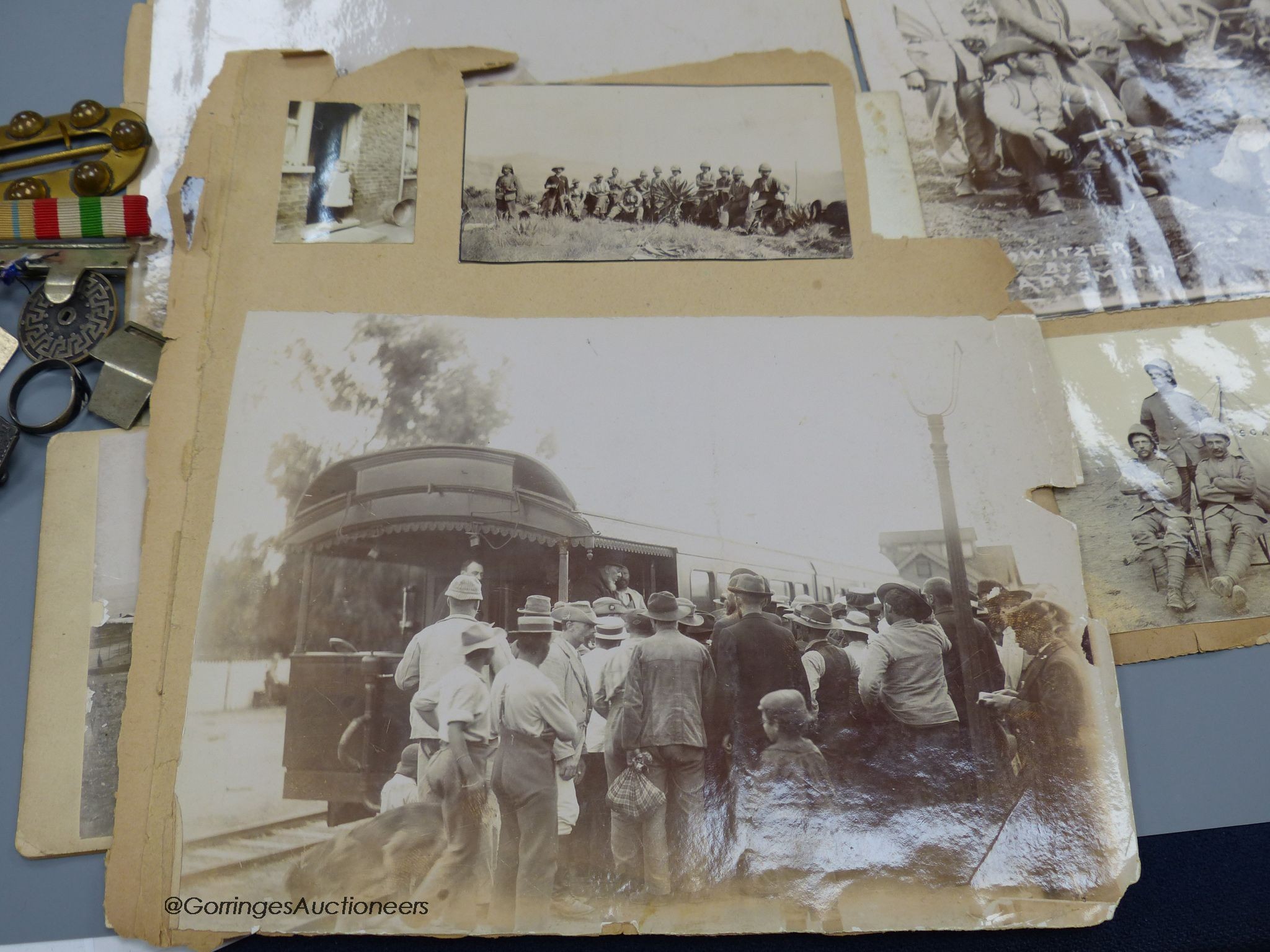 An archive of Boer War photos and ribbons